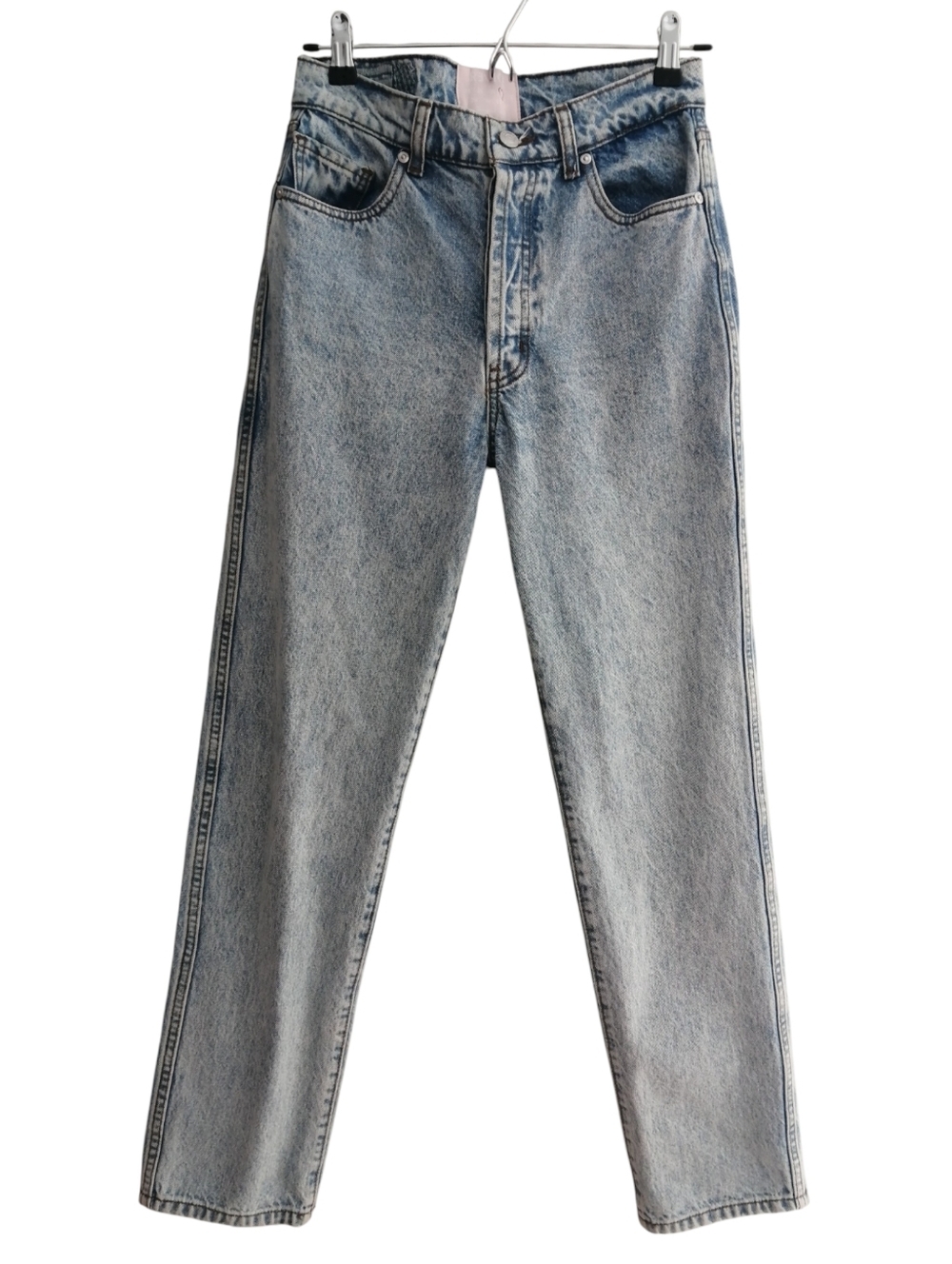 Revice High Rise Acid Wash Straight Leg Jeans Size 27